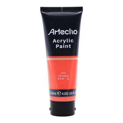 Acrylic Paint for Art Paint, Decorate, Vermilion Red 4.05 Ounce/120ml Acrylic Paint Supplies for Wood, Fabric, Crafts