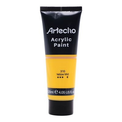 Acrylic Paint for Art Paint, Decorate, Yellow Mid 4.05 Ounce/120ml Acrylic Paint Supplies for Wood, Fabric, Crafts