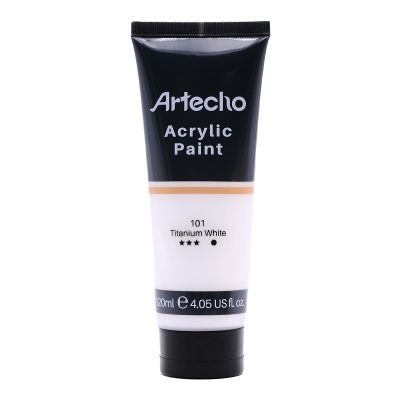 Acrylic Paint for Artist Paint, Decorate, Titanium White 4.05 Ounce/120ml Art Paint Supplies for Wood, Fabric, Crafts