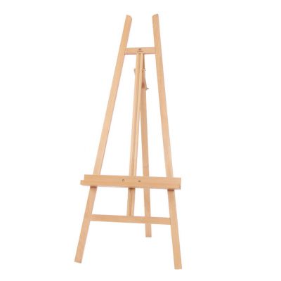 2021 Popular beech wood Adjustable Floor Artist Lyre A Frame Art easel with storage tray