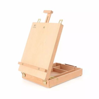 2020 Artist Wooden Easel Box Portable Desktop Folding Box