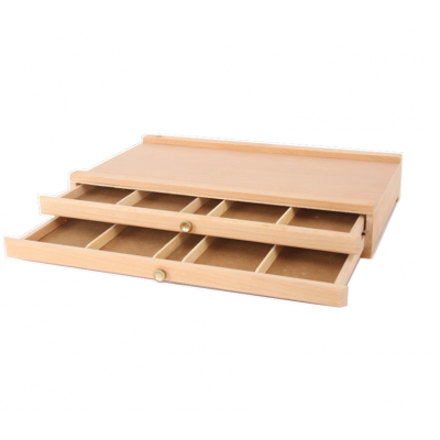 2021 double Drawer Wood Art Storage Box for pastel pencil