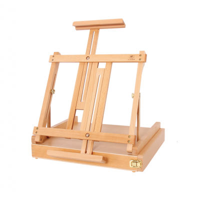 2021 Amazon Adjustable Solid Beech Wood Tabletop Easel & Sketchbox Artist Easel with Storage drawer