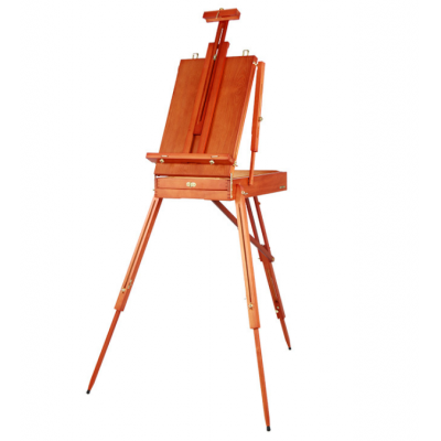 2021 light walnut Portable Sketch Box Easel with storage drawer