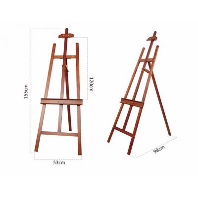 2021 Amazon Art supplier collapsible Wooden Artist Rear Support Wooden Easel for Advertising Display
