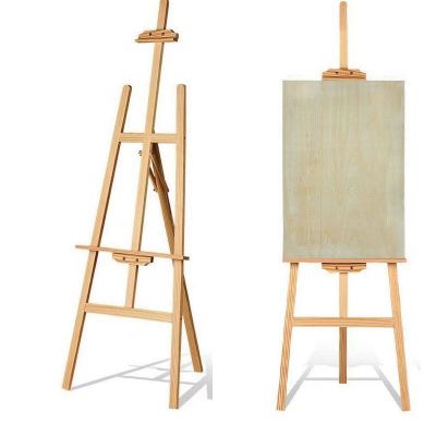 Art Supplies 175cm Height Pine Wood Display Easel For Artist Painting