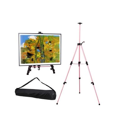 Rose Gold Color Thick Aluminum Metal Tripod Display Easel