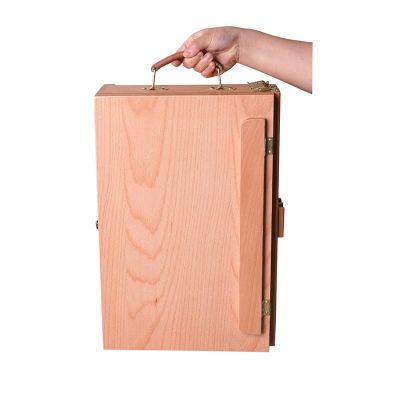 Grand Solana Adjustable Portable Wooden 3-Drawer Storage Box Easel with Fold Down Canvas Easel Book Stand