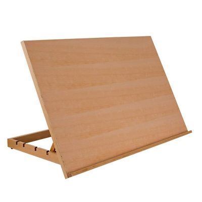 Natural Beechwood 5-Position Adjustable Wood Drafting Table Artist Drawing Board