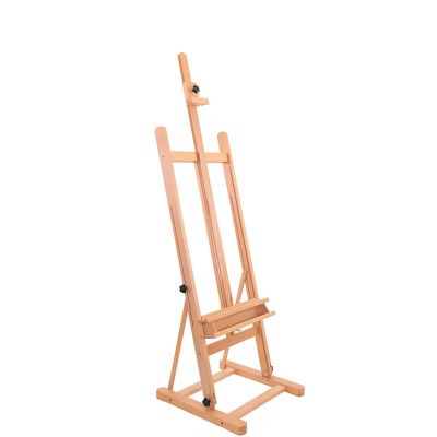 Medium Wooden H-Frame Studio Easel With Artist Storage Tray