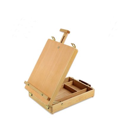 Art art supply adjustable Design with Divided Storage Compartment wood table sketch box easel