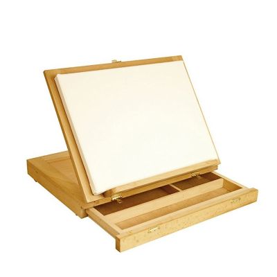 Art Supply Adjustable Wood Desk Table Easel with Storage Drawer