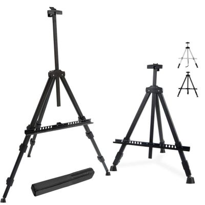 Extra Thick Aluminum Metal Tripod Display Easel With Portable Bag