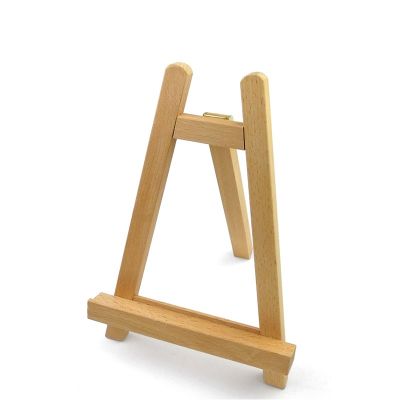 Multifunction Art Supply Small Elm Beechwood Tabletop Wood Display Artist Triangle A-Frame Easel For Painting