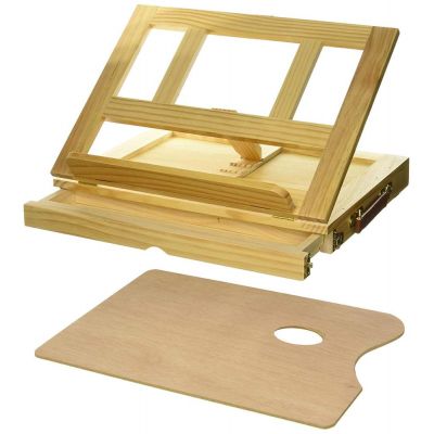 prsfessional artists adjustable luxury wooden table desk box easel stand
