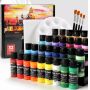 32 Colors Acrylic Paint No Fading Rich Pigment Matte Acrylic Paint Set of 32 Colors 2fl oz 60ml Bottles for Adults