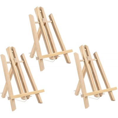 12 Inch Adjustable Foldable A Frame Wood Easel Table Easel For Drawing, Oil Water Painting