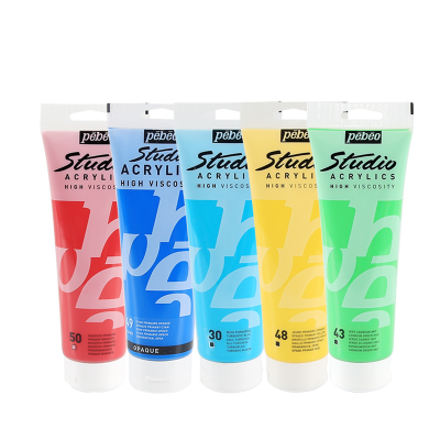 High Viscosity 250ml Pebeo Studio Fine Acrylics For Artist Painting