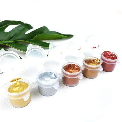 Art 3ml Mini Metallic Colors Acrylic Paint Pots Art Set