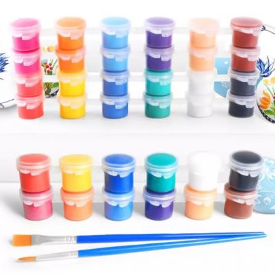 3ml Mini Paint Pot Pod Strips Arts Crafts Plastic Storage Containers For Kids