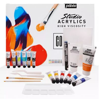 Pebeo New Arrival High Viscosity Studio Acrylic Color Set For Professional Painting