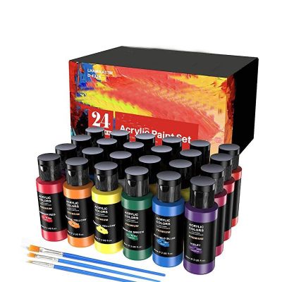 Water-Based, Non Toxic, Non Fading, Waterproof, Acrylic Paint Kit Premium outdoor acrylic paint for Artwork & DIY