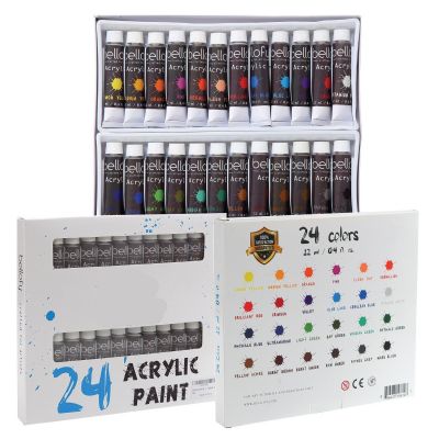 Vibrant colors 12ml 75ml 300ml acrylic paint colors for canvas glass paper and etc