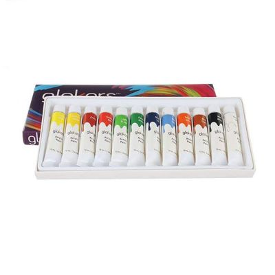 Art Quick Delivery 12 Colors 12ml Acrylic Paint for Glass Stone Plastic Wall Canvas Painting