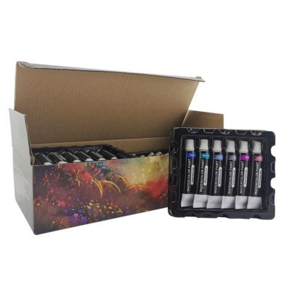 48 Premium Vibrant Colors Art Pigment Painting Kit, Free 3 Brushes, Great for Kids Adults Artists Professional Painting on Canva