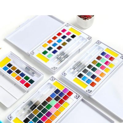 12 Colors Premium Colors Travel Solid Watercolor Pigment Kit Portable Painting for Beginners, Painting