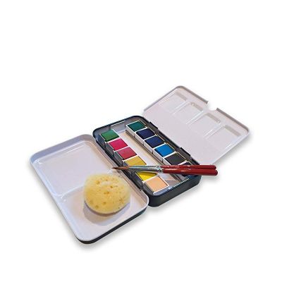 Built-in Palette Non-Toxic Portable Watercolor Paint Set for Kids and Adults