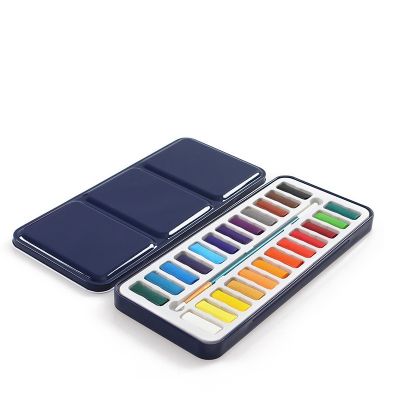 24pcs Portable Palette Water Color Paint For Budding Hobbyists And Artists