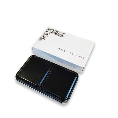 Artist Watercolor Paint Solid Cakes Lightweight Travel Pocket Set Watercolor Painting with Metal Box Case