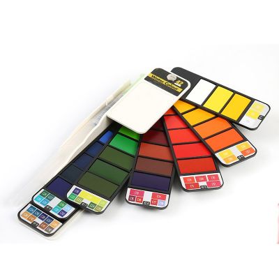 Art Artist Travel Mini Portable Pocket Watercolors Kit For Outdoor Painting