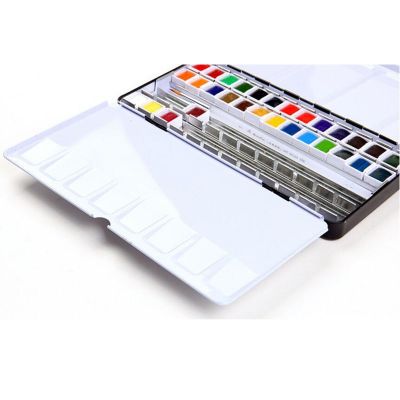 12 Watercolor Artist Metal Cake Box With Removable Pans