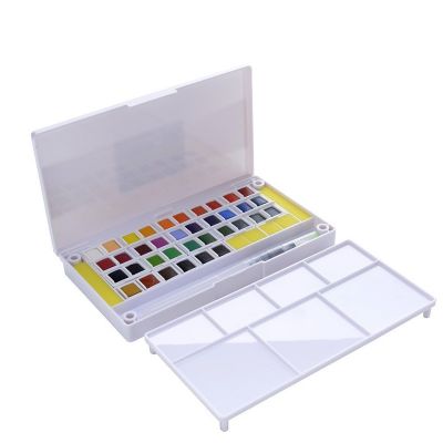 High Quality Watercolor Cake Paints Set With Palette And Two brush