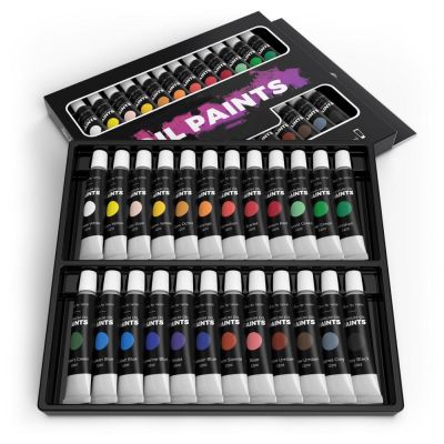 Art 12ml x 24 Tubes Artists Paints Oil Based Colors Set
