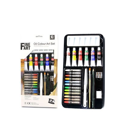 24 PCS 12 Pastel 12ML 6 Colors Graduate Oil set For Painting