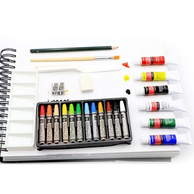 Art 24 Pieces Art Supplier Oil Color Paint Set With Oil Pastel