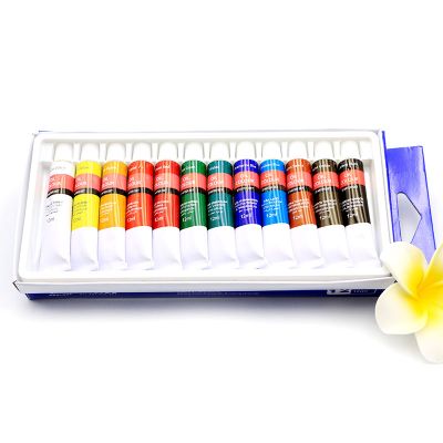 Amazon Hot Selling Free Sample Aluminum Tube 12ML 12 Colors Oil Color Paint Set For Oil Painting