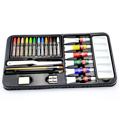 24 Pieces Oil Color Paint Set With Artist Brush Paint Palette