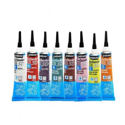 20 ml Relief Tube Nozzle Fabric Paint For Vitrail Stained Glass Effect Cerne