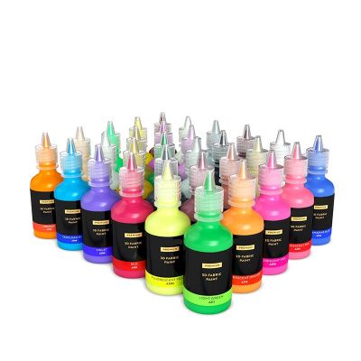 Premium Quality 10 24 30 Colors 3D Permanent Fabric Paint For Textile