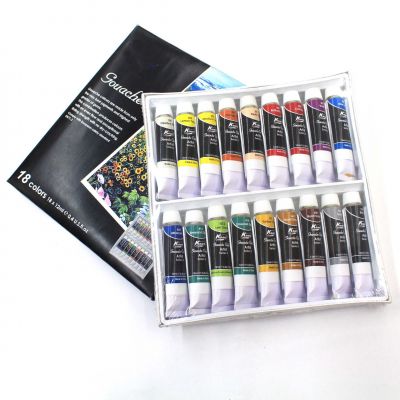 Amazon hot artist drawing 18colors gouache paint kit