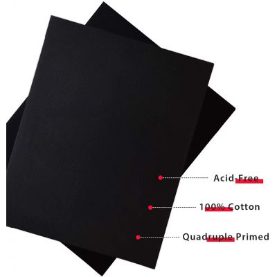 2021 Professional Artist 8x10 inch,Black Canvas Panel Art Boards Black Canvas Panels for Oil & Acrylic Painting