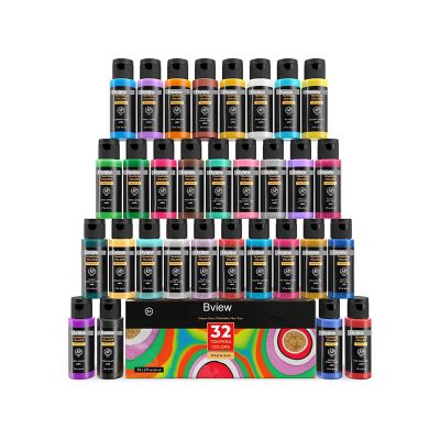Art Hot Selling 60ml Bottle 32 Colors Washable Tempera Paint for Kids Finger Painting
