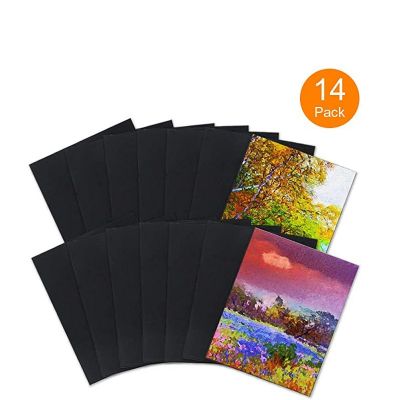 8x10 inch,Black Canvas Panel Art Boards Black Canvas Panels for Oil & Acrylic Painting
