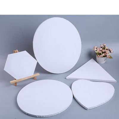 100% cotton artist painting round stretched canvas