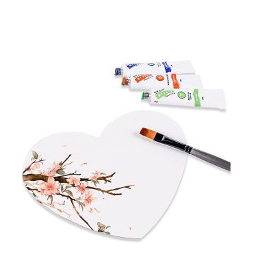 20cm Heart Shape Canvas Panels for children and artist