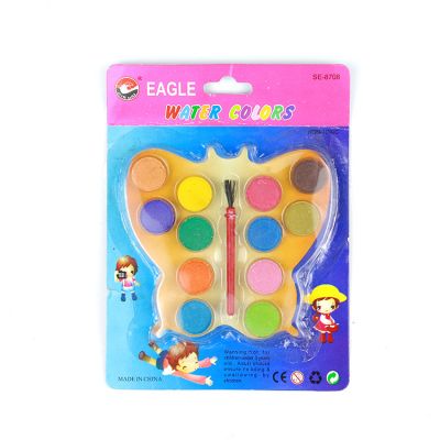 Children's 12 color water color paint set colors solid water color paint set with package